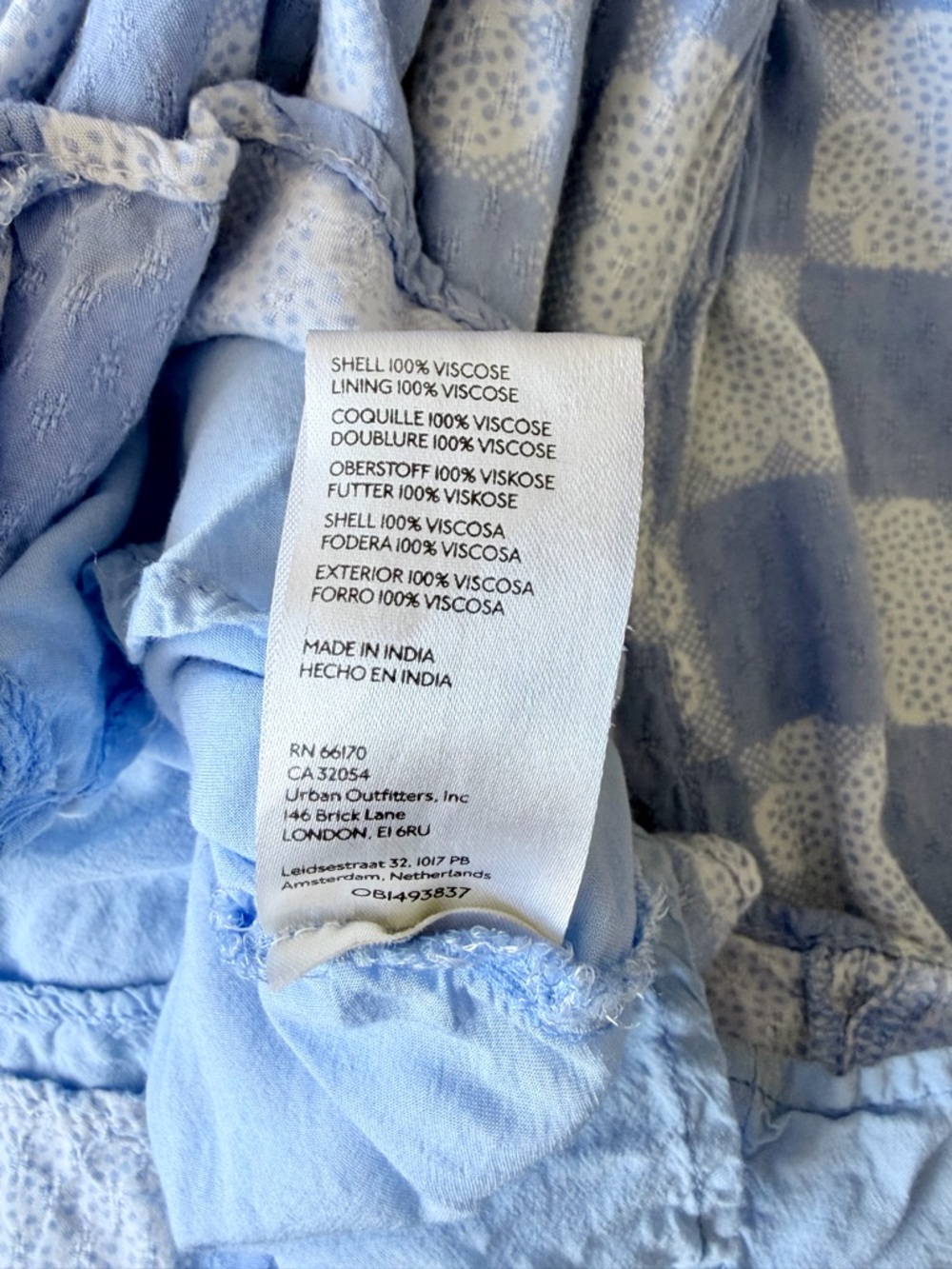 Urban Outfitters Collared Blue Checkered Mini Dress — Size Small - Picture 9 of 10